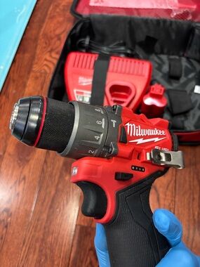 Milwaukee M12 1/2 inch Compact Hammer Drill Driver Kit— Batt, Charger and Bag